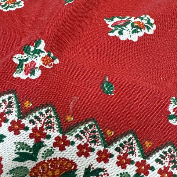 Jennifer Moore French Country Tablecloth Red Floral Print Cotton Blend 62x100" - Picture 11 of 11